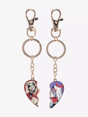 Hazbin Hotel Chaggie Heart Keychain Set Hot Topic